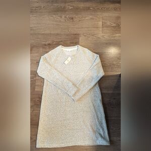 LOFT Cream Long Sleeve Dress